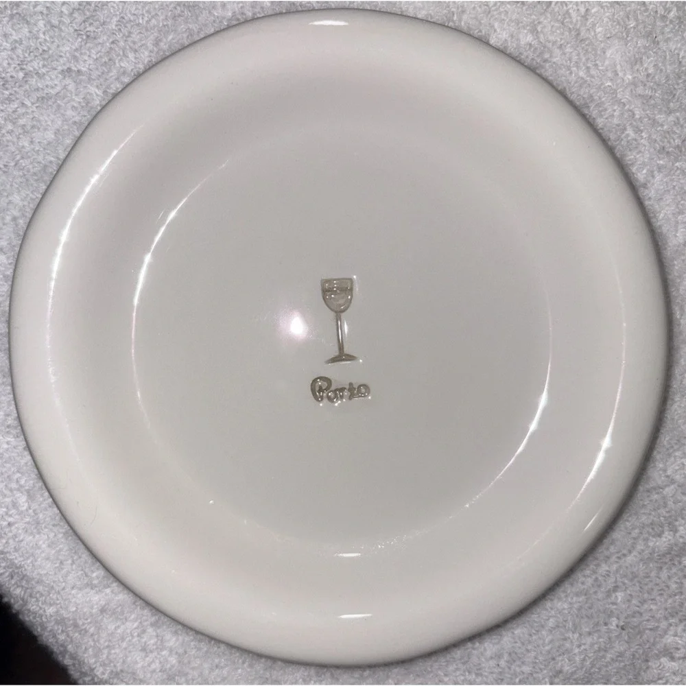 Williams Sonoma Ceramic Wine Series Canapé Plates Set of 6 Boxed